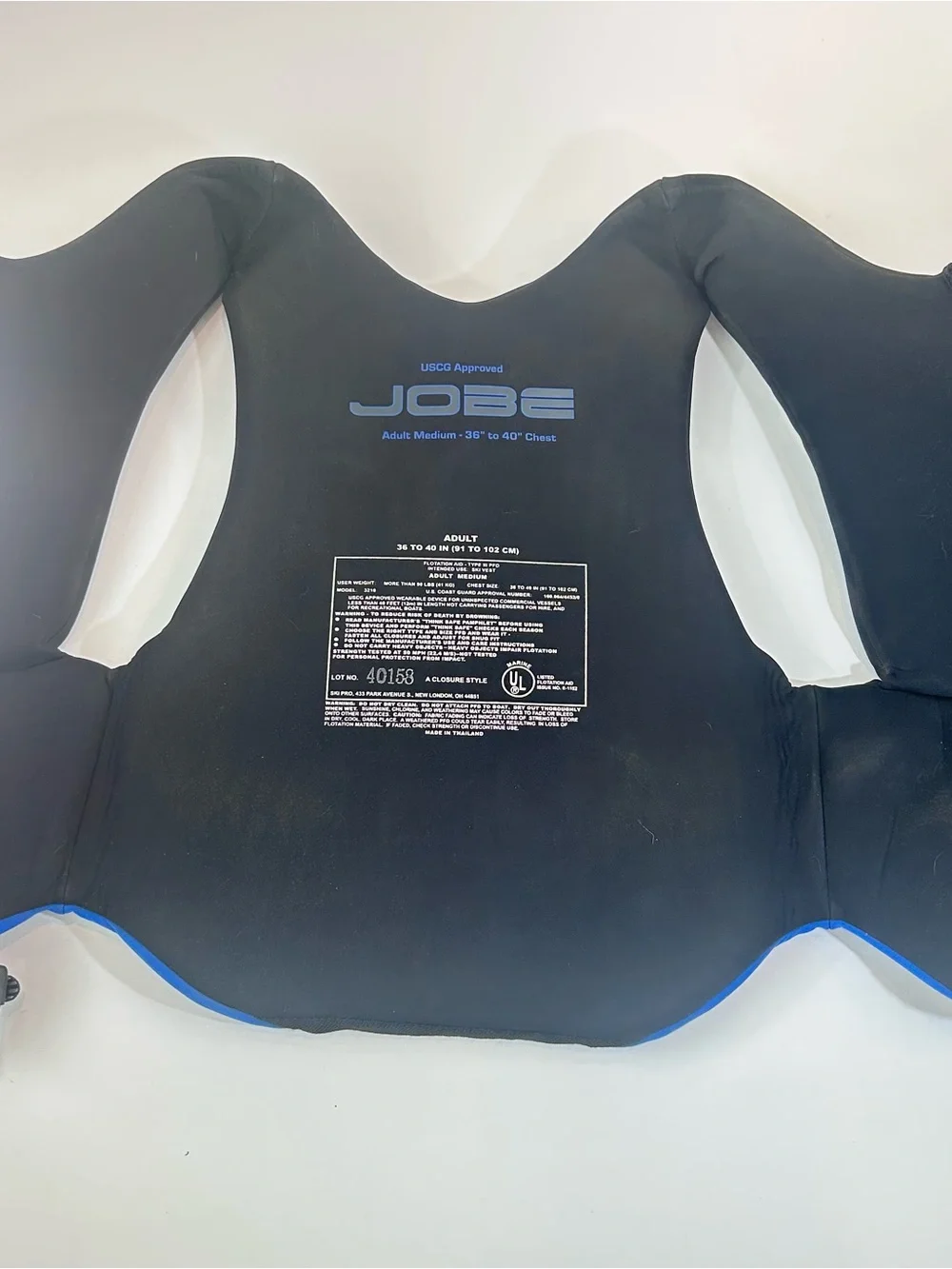Men’s Black and Blue Neoprene Swim Hybrid Vest